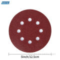 5 дюймов 8 отверстий красные абразивные диски оксида алюминия